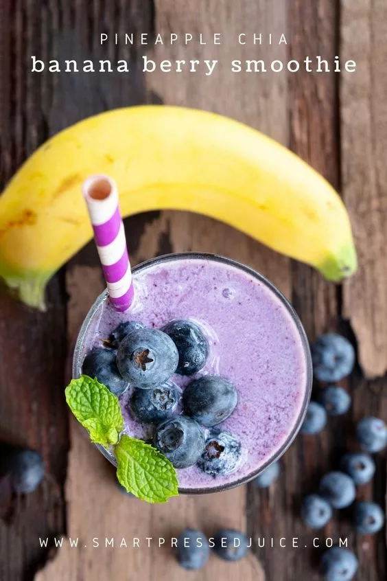 Pineapple Chia Banana Cherry Smoothie

1 spoon Pineapple Chia Depurative, 10 ounces (1 1/4 cups) Vegan milk, ½ fresh banana, 1/2 cup diced blueberries or berries, 2 pitted Dates