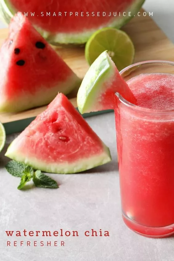 Watermelon Chia Refresher

1 spoon Pineapple Chia Cleanser, 1 cup diced watermelon, Water,  and Ice cubes. Pulse the blender until smooth.