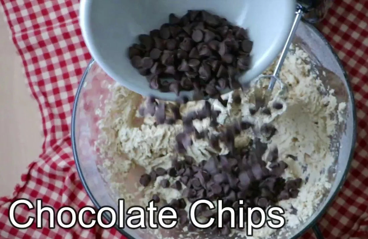 Dump chocolate chips in the batter