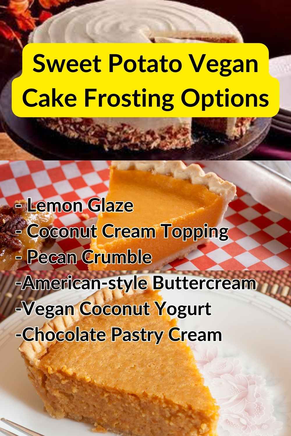 Sweet potato cake frosting options